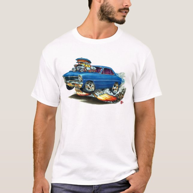 1966-67 Nova Blue Car T-Shirt (Front)