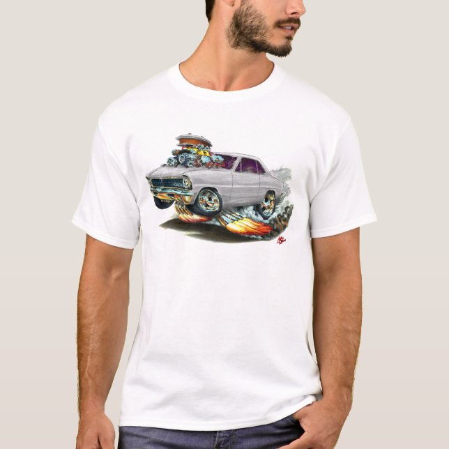 1966-67 Nova White Car T-Shirt (Front)