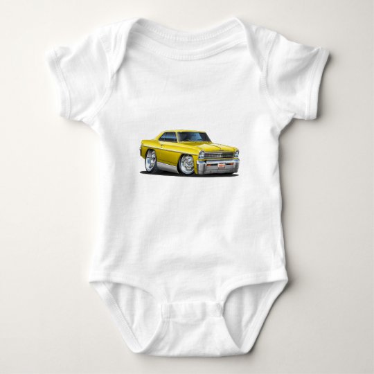 1966-67 Nova Yellow Car Baby Bodysuit
