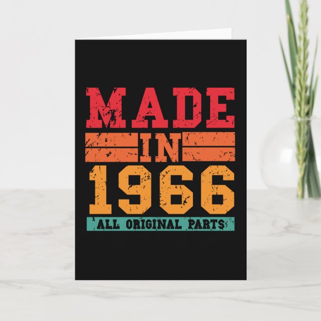 1966 Birthday Vintage Saying Card (Front)