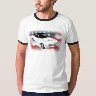 1966 Buick Gran Sport over USA flag T-Shirt