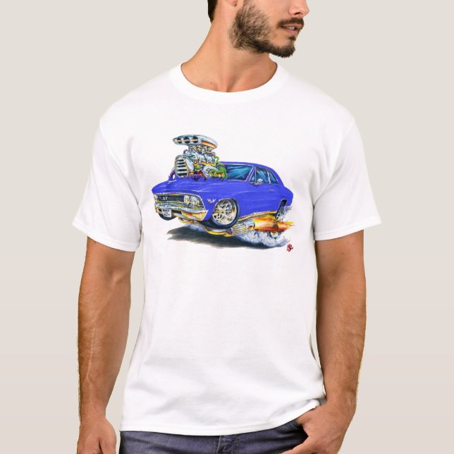 1966 Chevelle Blue Car T-Shirt (Front)