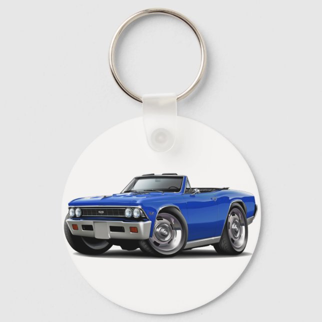 1966 Chevelle Blue Convertible Key Ring (Front)