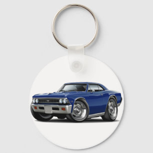 1966 Chevelle Dark Blue Car Key Ring