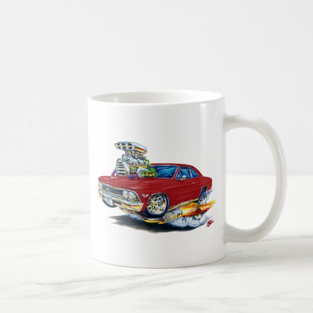 1966 Chevelle Maroon Car Coffee Mug (Right)