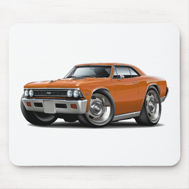 1966 Chevelle Orange Car Mouse Mat (Front)