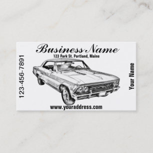 1966 Chevy Chevelle SS 396 Illustration Business Card