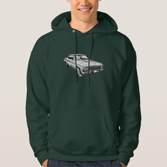 1966 Chevy Chevelle SS 396 Illustration Hoodie (Front)