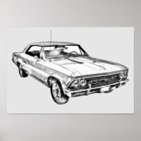 1966 Chevy Chevelle SS 396 Illustration
