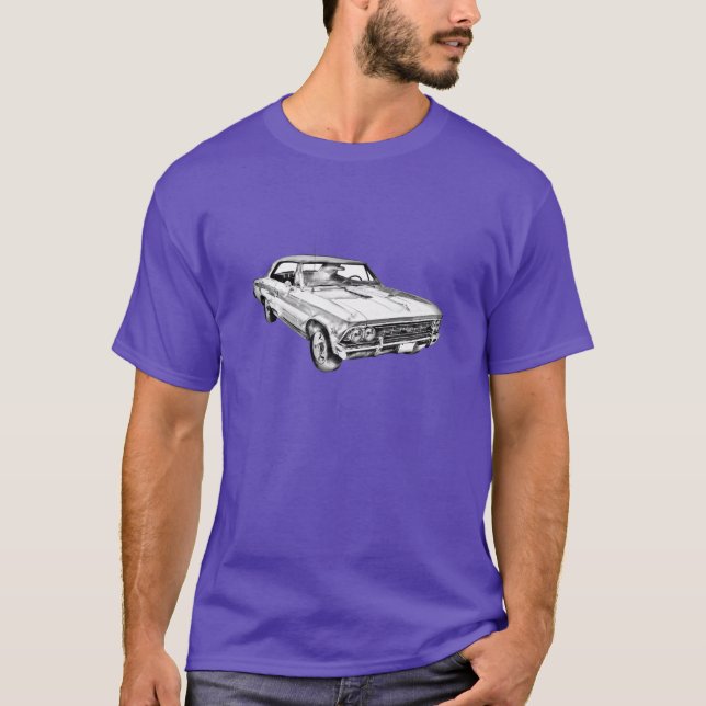 1966 Chevy Chevelle SS 396 Illustration T-Shirt (Front)