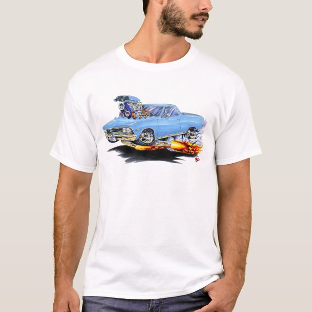 1966 El Camino Lt Blue Truck T-Shirt (Front)