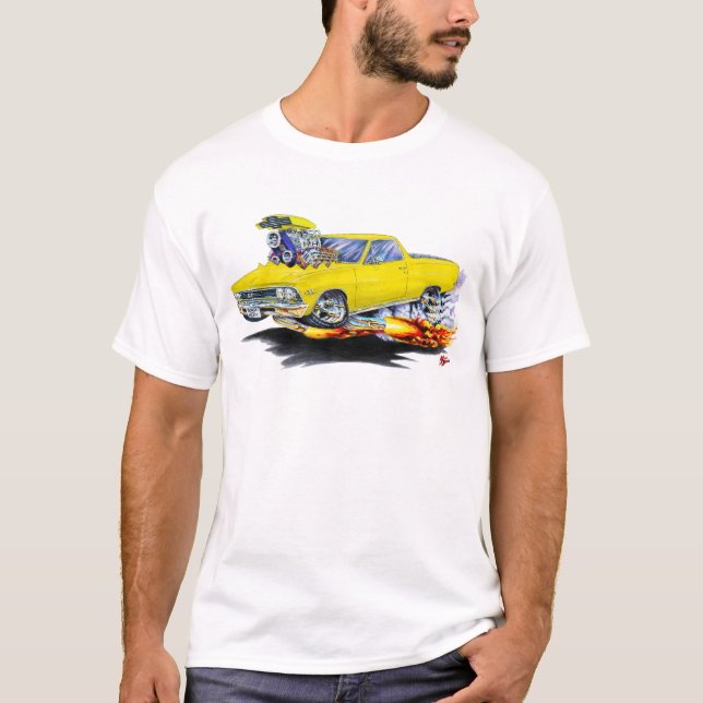 1966 El Camino Yellow Truck T-Shirt (Front)