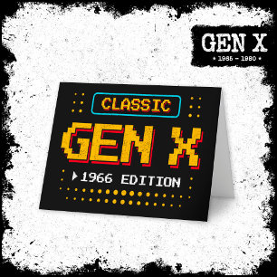 1966 Gen X Classic Retro Gamer Gaming Birthday Card
