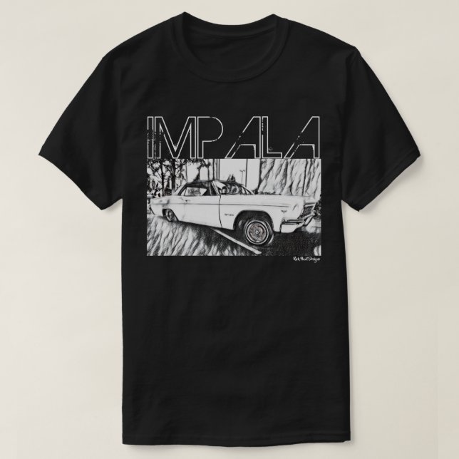 1966 Lowrider Chevrolet Impala Chevy Low Rider Car T-Shirt (Design Front)