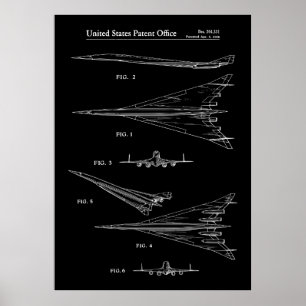 1966 NASA Airplane Patent Poster