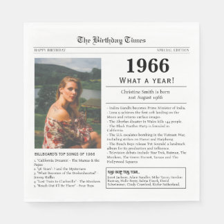 1966 Newspaper Birthday Party  Napkin