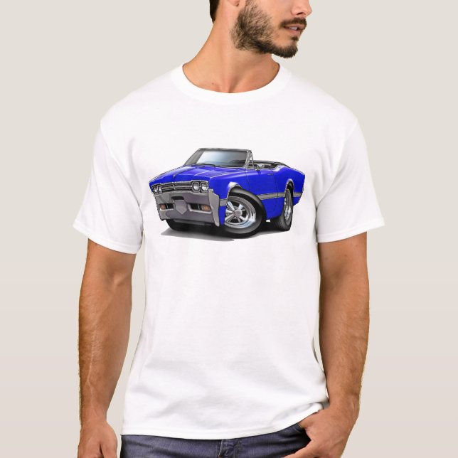 1966 Olds Cutlass Blue Convertible T-Shirt (Front)