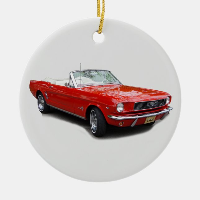 1966 Red Convertible ornament (Front)