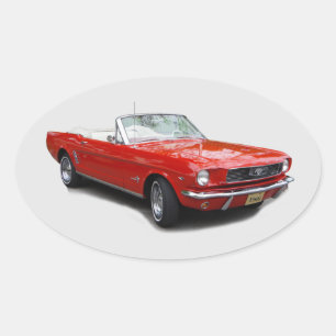 1966 Red Convertible sticker