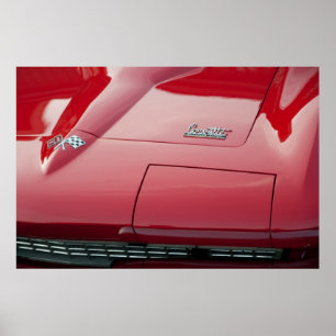1966 Red Corvette Sting Ray Poster