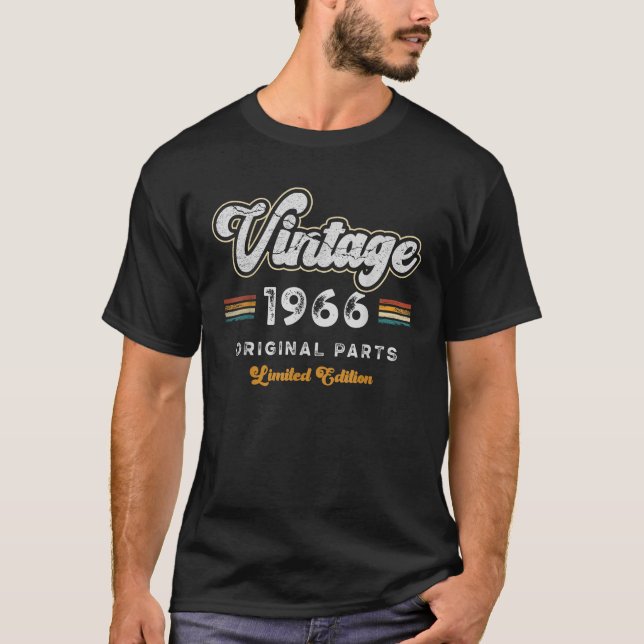 1966 Retro Limited Edition Men Women 60 Year Old T-Shirt (Front)