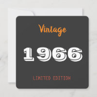 1966 Vintage 60th Birthday Invitation Personalised