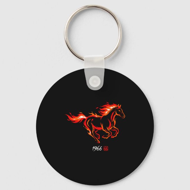 1966 Year Fire Horse 60th Key Ring (Front)