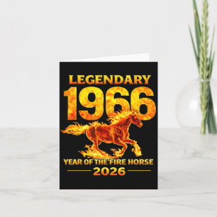1966 Year of The Fire Horse 60th Birthday Chinese Card