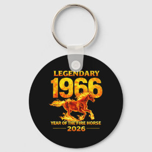 1966 Year of The Fire Horse 60th Birthday Chinese Key Ring