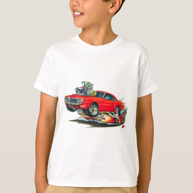 1967-68 Firebird Red Car T-Shirt (Front)