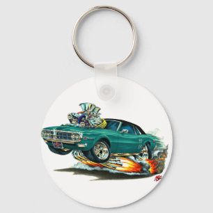 1967-68 Firebird Teal-Black Top Key Ring