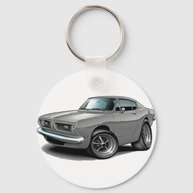 1967-69 Barracuda Grey Car Key Ring (Front)