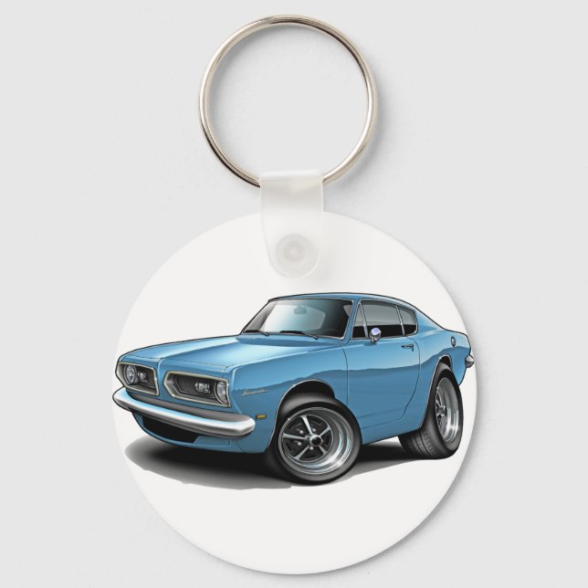 1967-69 Barracuda Lt Blue Car Key Ring (Front)