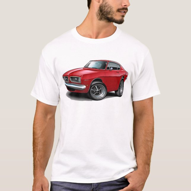 1967-69 Barracuda Red Car T-Shirt (Front)