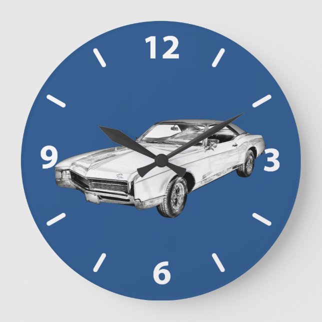 1967 Buick Riviera Illustration Large Clock (Front)