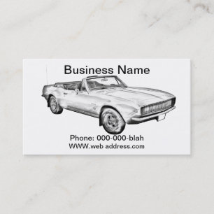 1967 Camaro muscle Car Illustration Business Card