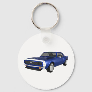 1967 Camaro SS: Blue Finish: 3D Model: Key Ring