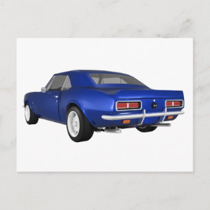 1967 Camaro SS: Blue Finish: 3D Model: Postcard