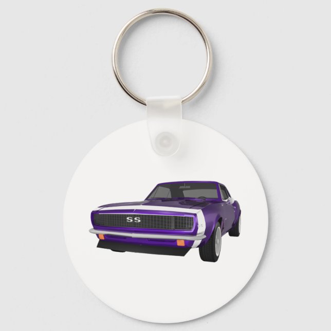 1967 Camaro SS: Purple Finish: 3D Model: Key Ring (Front)