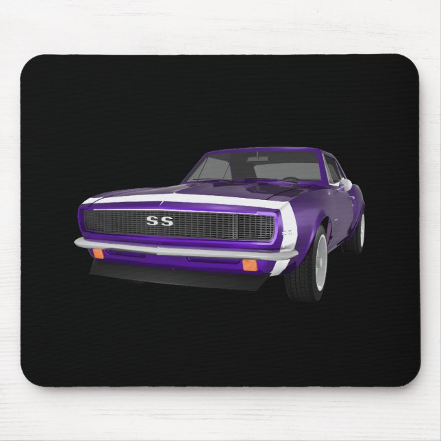 1967 Camaro SS: Purple Finish: 3D Model: Mouse Mat (Front)