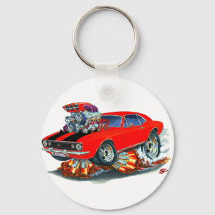 1967 Camaro SS Red-Black Car Key Ring