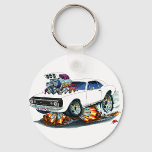 1967 Camaro SS White-Black Car Key Ring