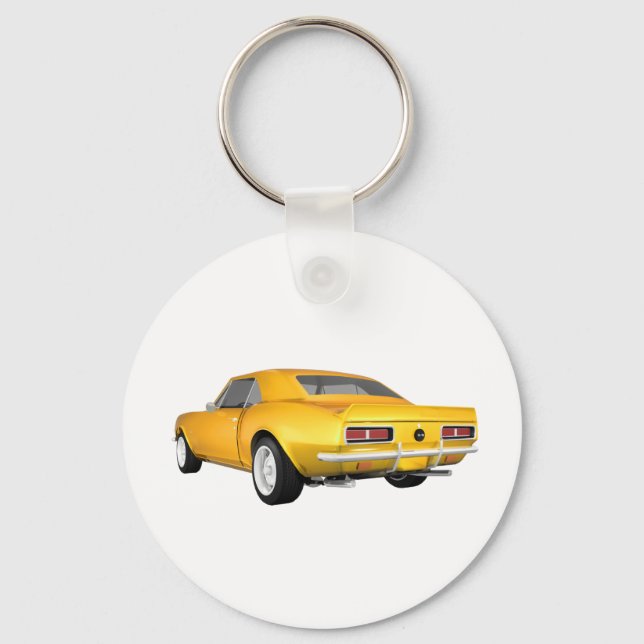 1967 Camaro SS: Yellow Finish: 3D Model: Key Ring (Front)