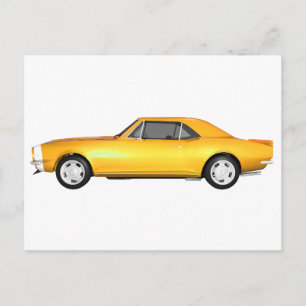 1967 Camaro SS: Yellow Finish: 3D Model: Postcard