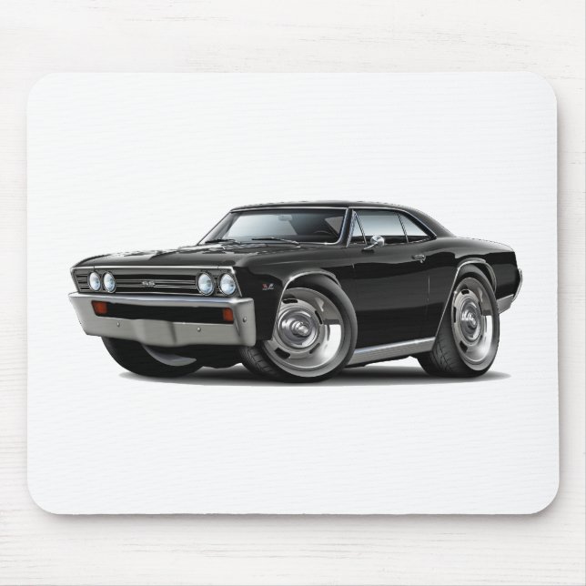 1967 Chevelle Black Car Mouse Mat (Front)