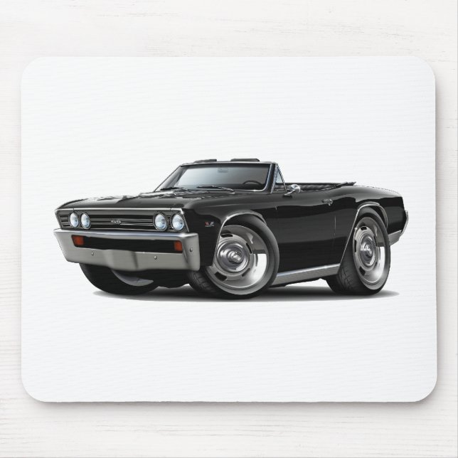 1967 Chevelle Black Convertible Mouse Mat (Front)
