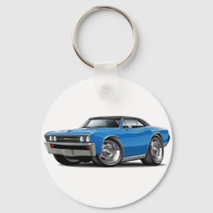 1967 Chevelle Blue Black Top Key Ring
