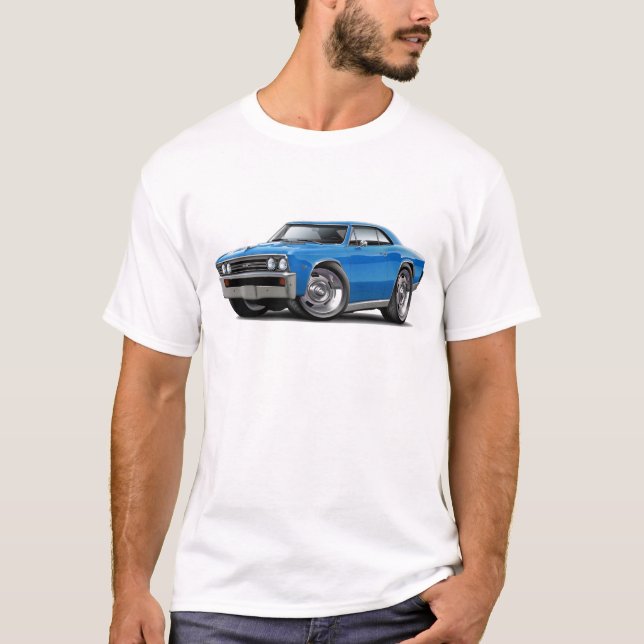 1967 Chevelle Blue Car T-Shirt (Front)