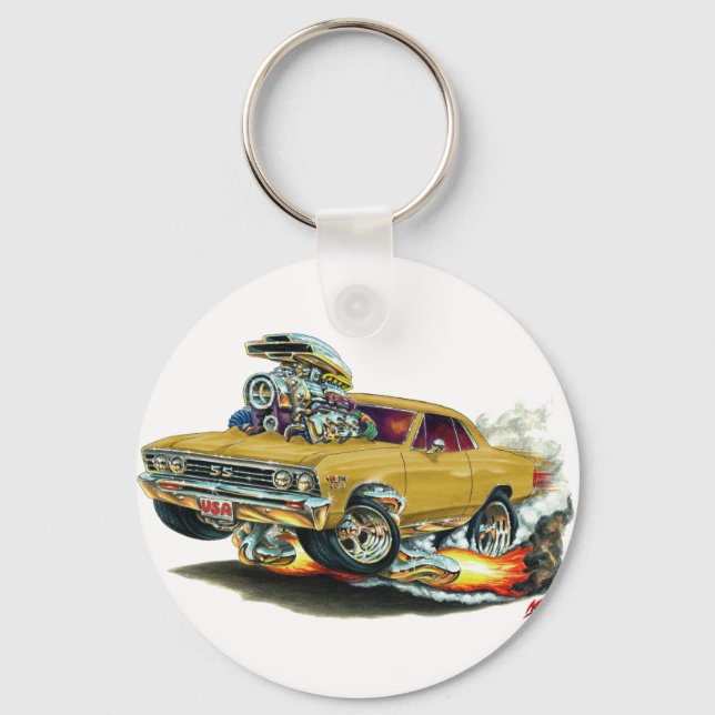1967 Chevelle Gold Car Key Ring (Front)