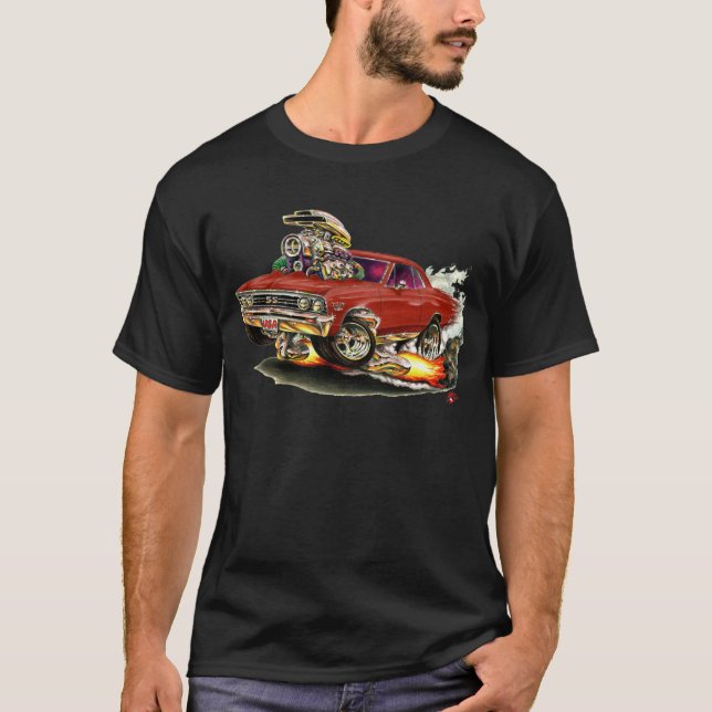 1967 Chevelle Maroon Car T-Shirt (Front)